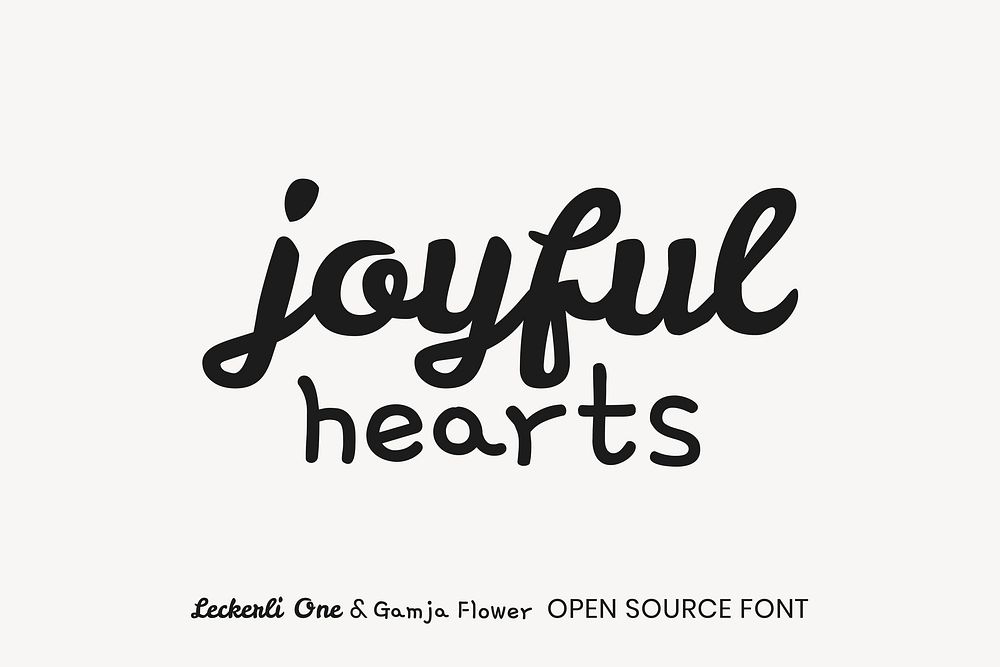 Leckerli One & Gamja Flower open source font by Gesine Todt, YoonDesign Inc