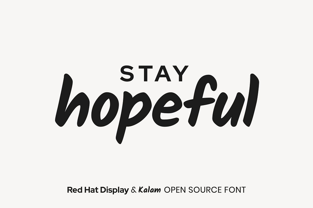 Red Hat Display & Kalam open source font by MCKL, Indian Type Foundry