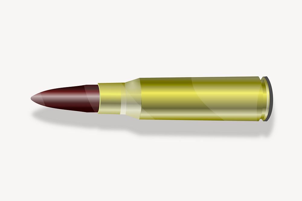 Golden bullet clipart, illustration vector. Free public domain CC0 image.