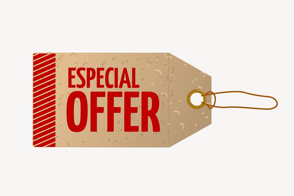 Special offer tag clipart, illustration vector. Free public domain CC0 image.