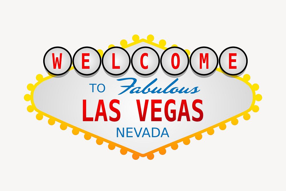 Las Vegas sign clipart, collage | Free PSD - rawpixel