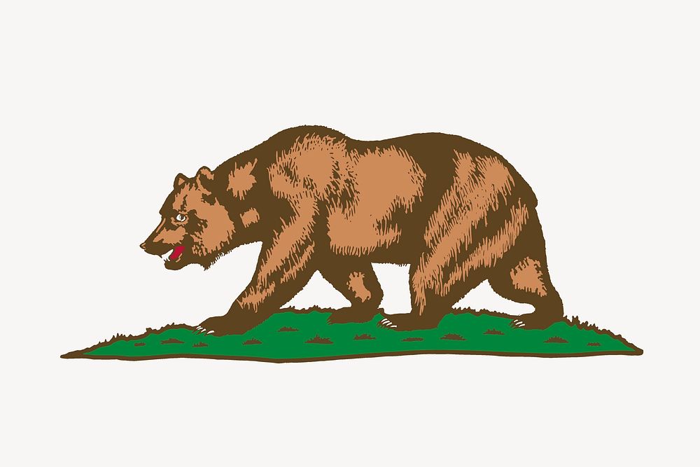 Brown bear clipart, illustration vector. Free public domain CC0 image.