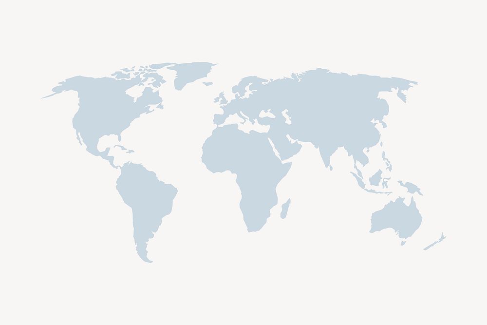 World map illustration. Free public domain CC0 image.