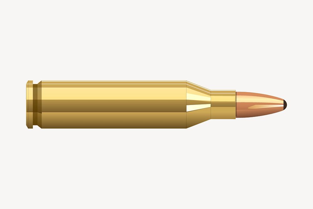 Gold bullet illustration. Free public domain CC0 image.
