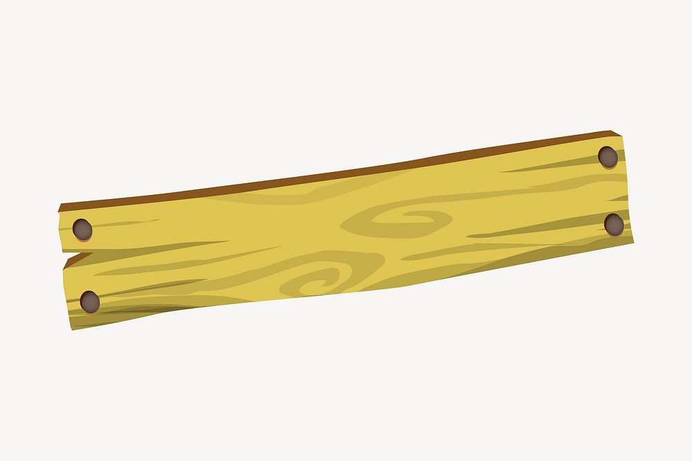 Wooden sign illustration. 