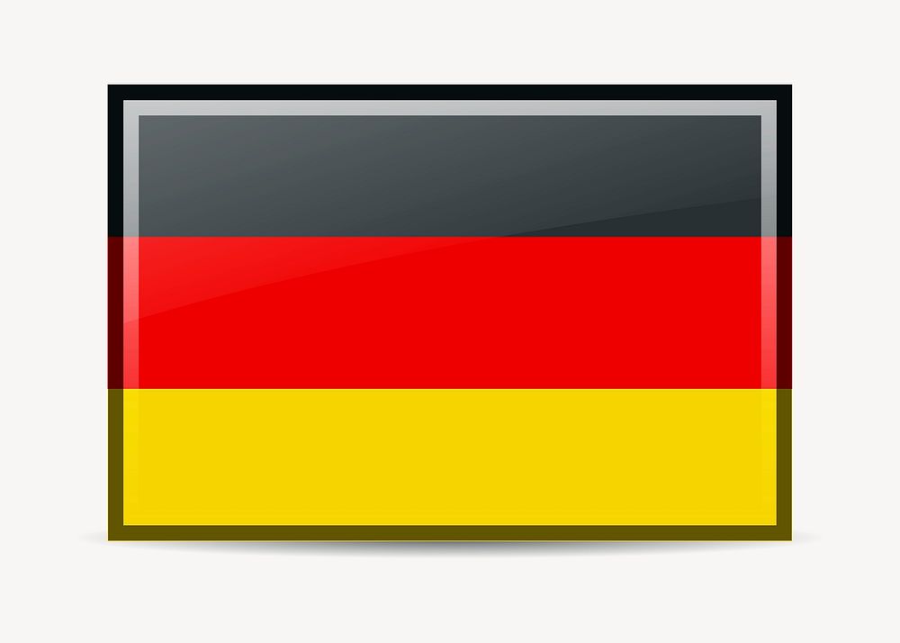 German flag clipart, nation illustration psd. Free public domain CC0 image.