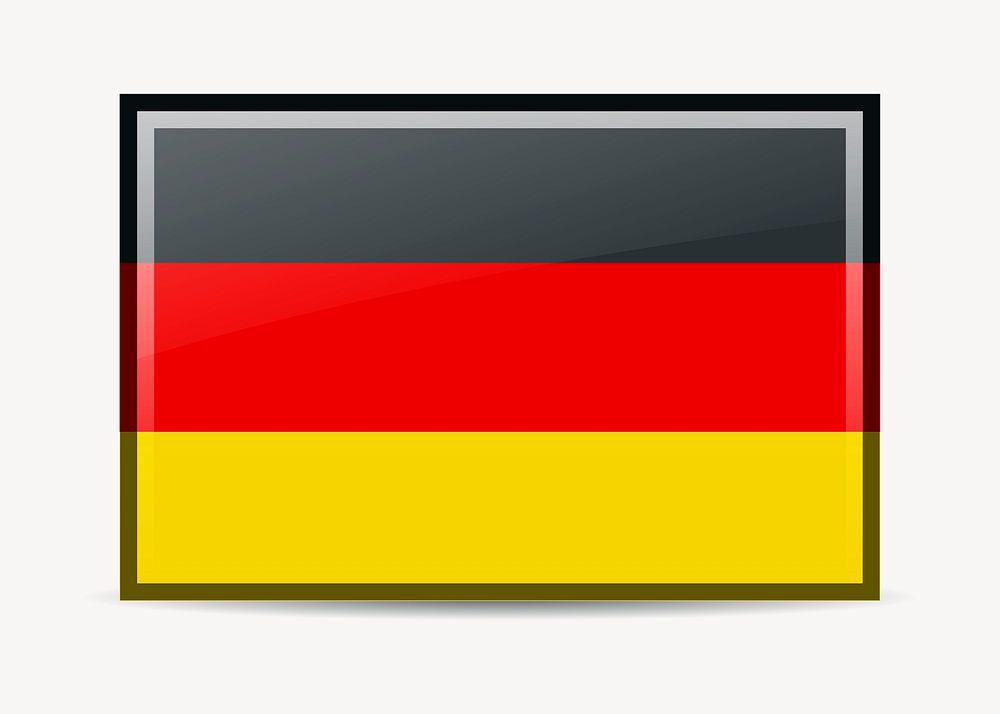 German flag collage element, nation illustration vector. Free public domain CC0 image.