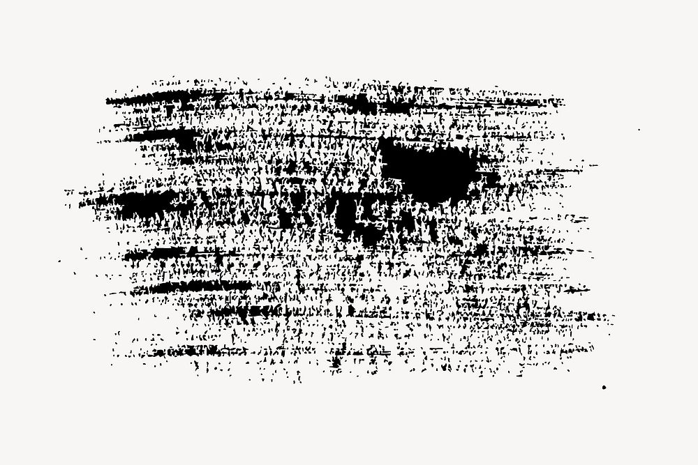Black brushstroke collage element, texture illustration vector. Free public domain CC0 image.