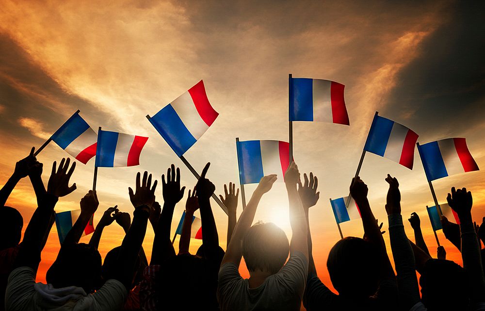 Silhouettes of People Holding the Flag | Free Photo - rawpixel