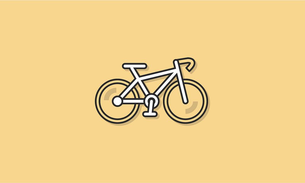 Bicycle Exercise Icon Vector Concept