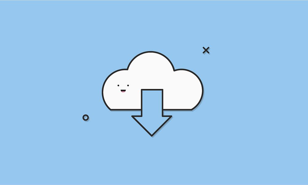 Illustration of cloud storage