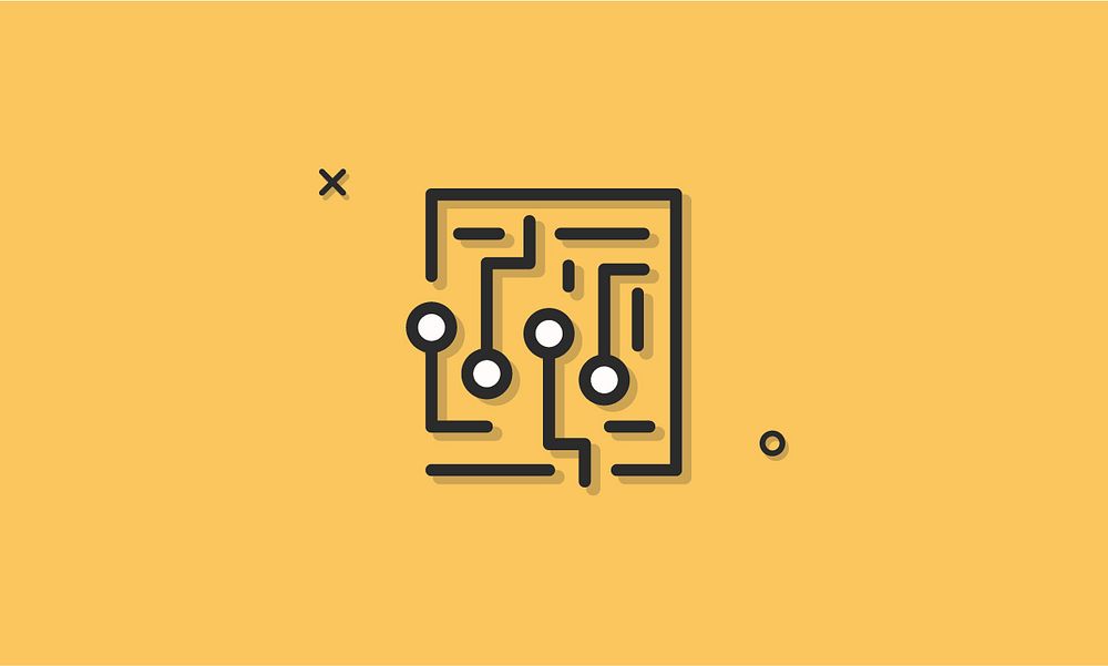 Labyrinth Maze Vector Icon Concept