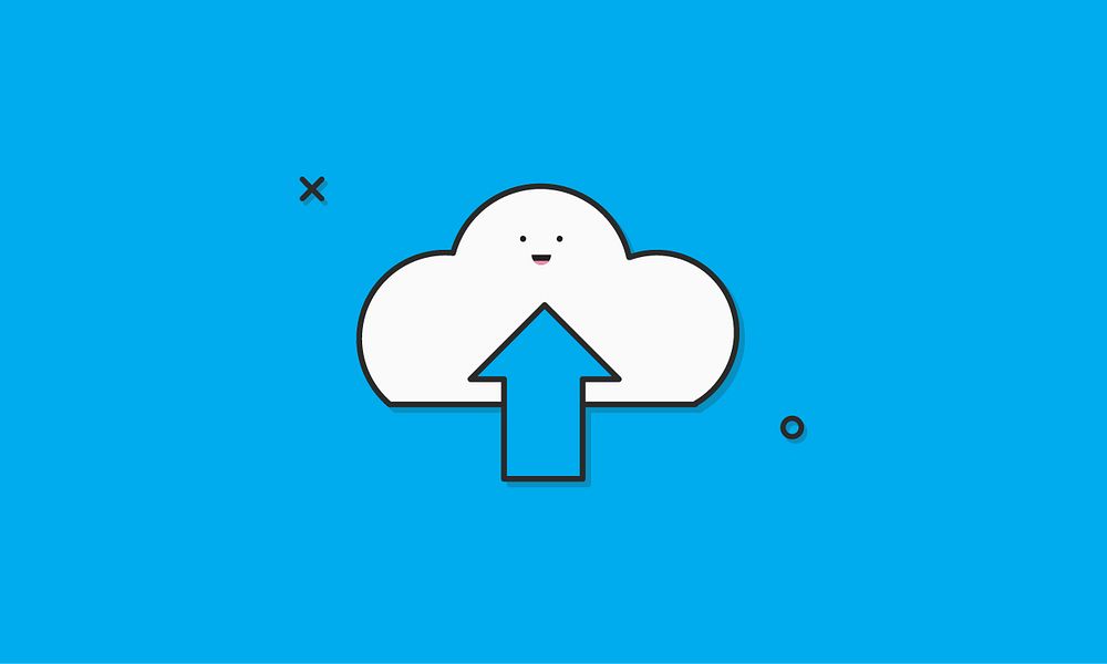 Illustration of cloud storage