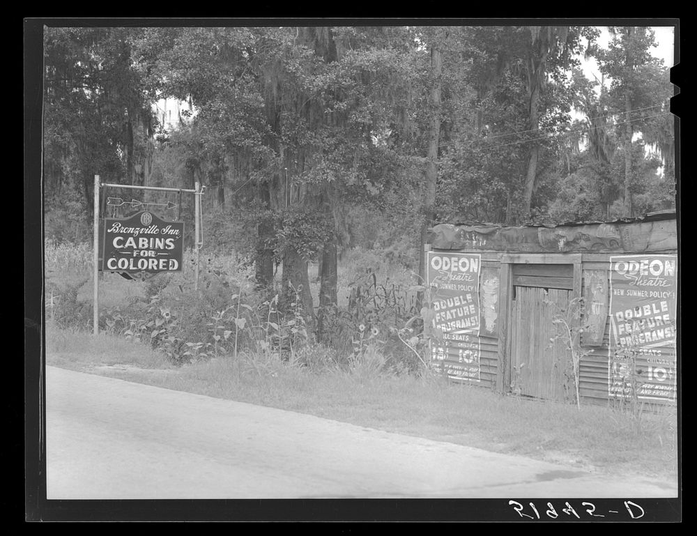 Tourist cabins for es. Highway sign. South Carolina. Sourced from the Library of Congress.