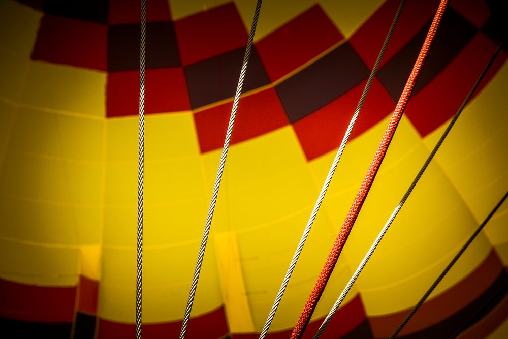 Close up of a parachute