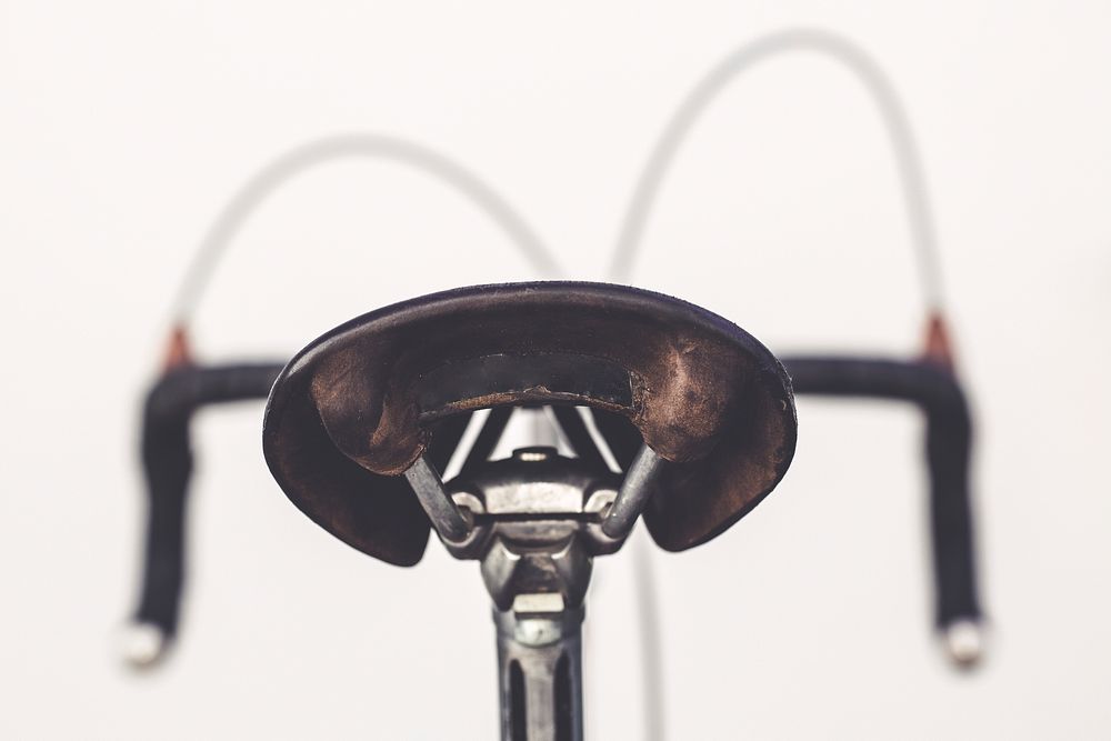 Close up of a bike seat