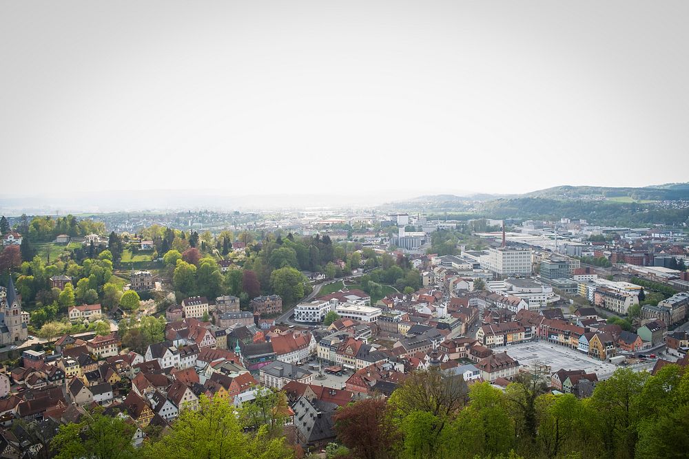 View of Kulmbach district in Upper Franconia