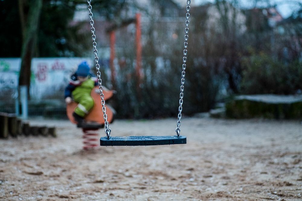 A swing at a playground