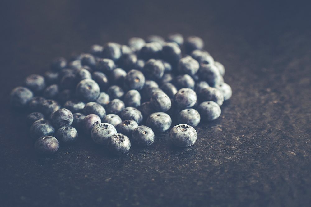 Fresh blueberries on a table