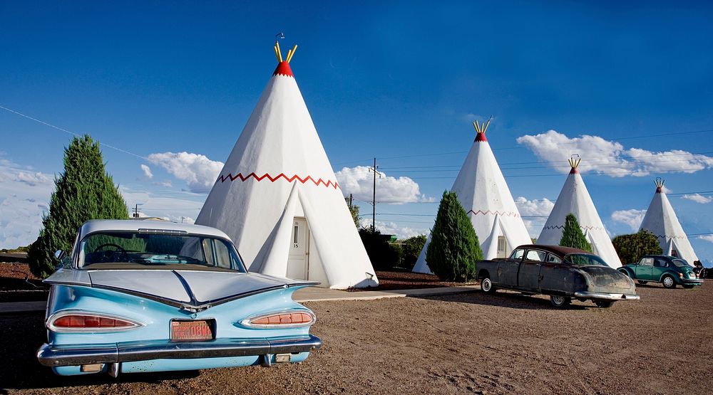 The Wigwam Motel on Route 66 in Holbrook, Arizona, where one can indeed &ldquo;spend the night in a wigwam.&rdquo; The…