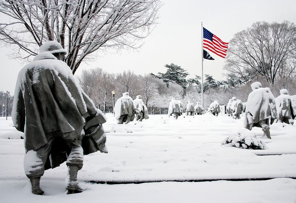 Korean War Memorial located in Washington D.C.'s West Potomac Park. Original image from Carol M. Highsmith&rsquo;s America…