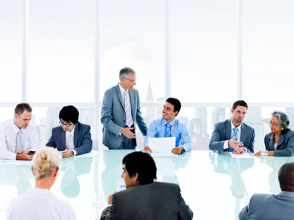Group of multi ethnic business person meeting