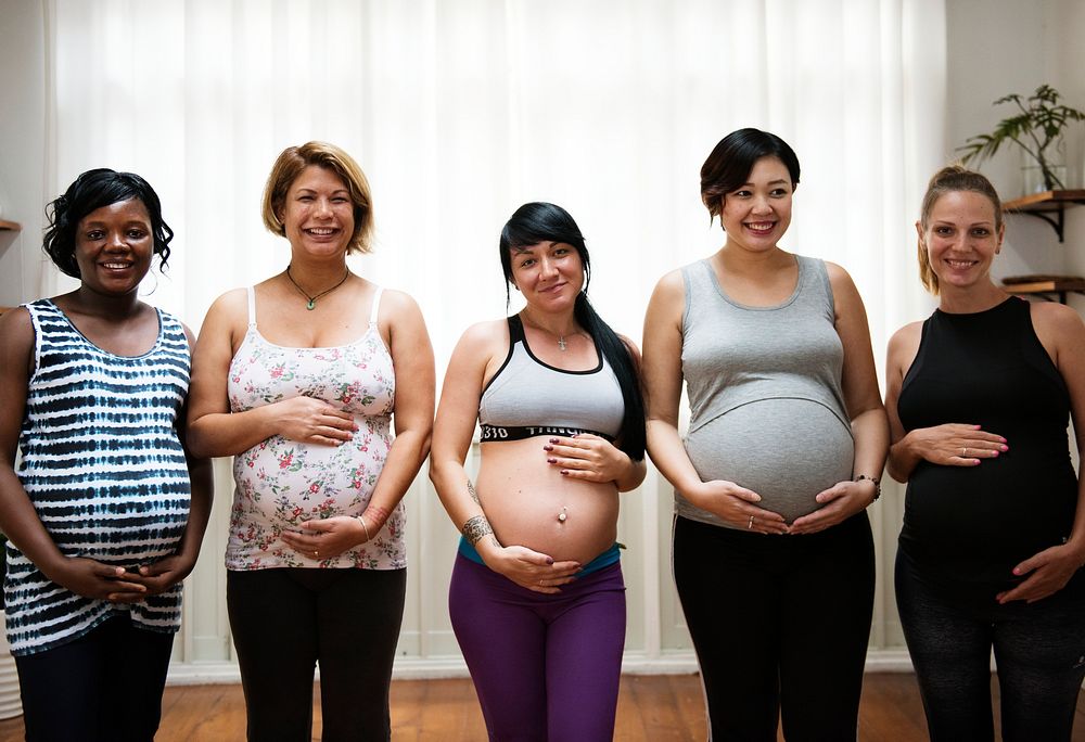 Pregnant women in a class