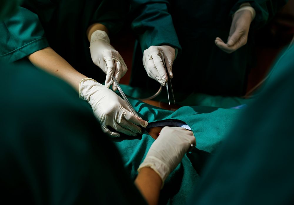 Doctors doing an operation