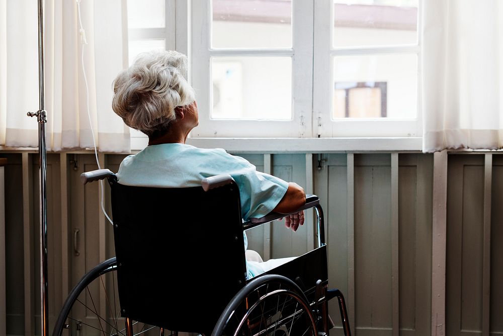 Old woman on a wheel | Premium Photo - rawpixel