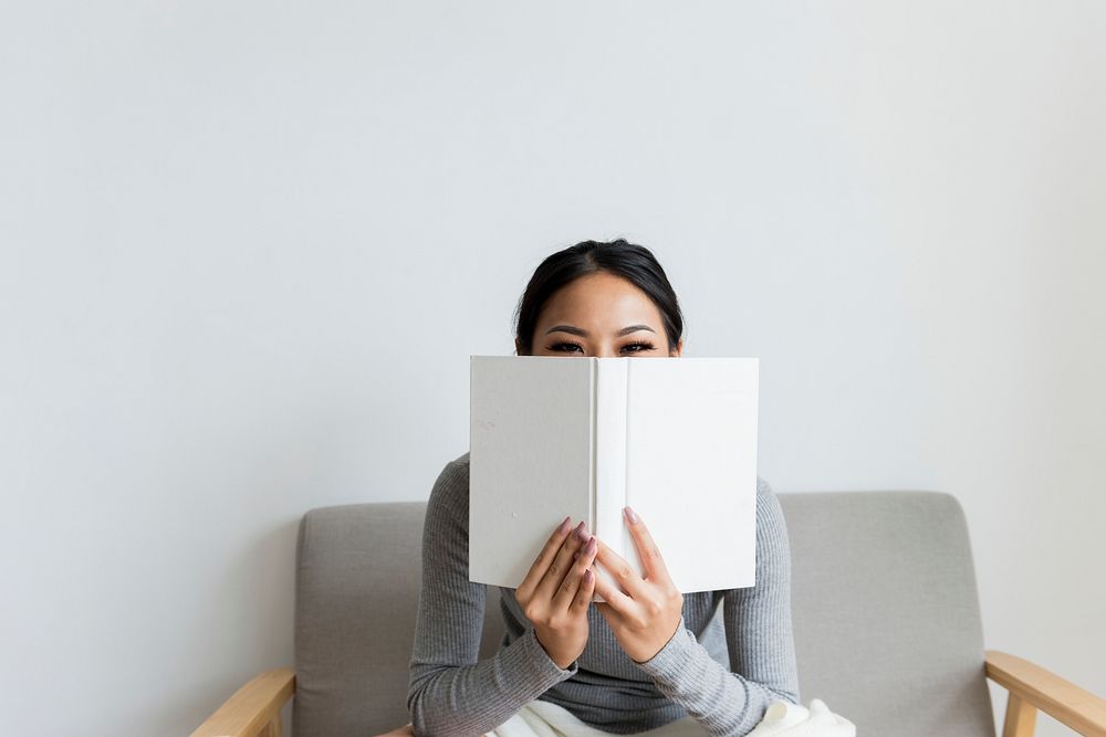 Asian woman reading lifestyle at home
