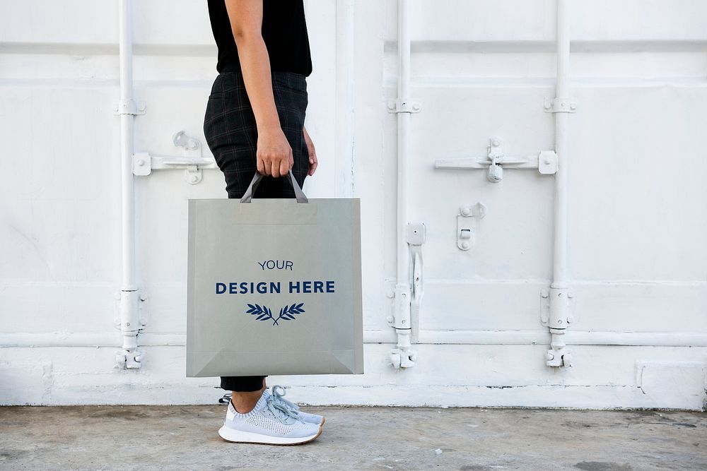 Design space on blank paper bag