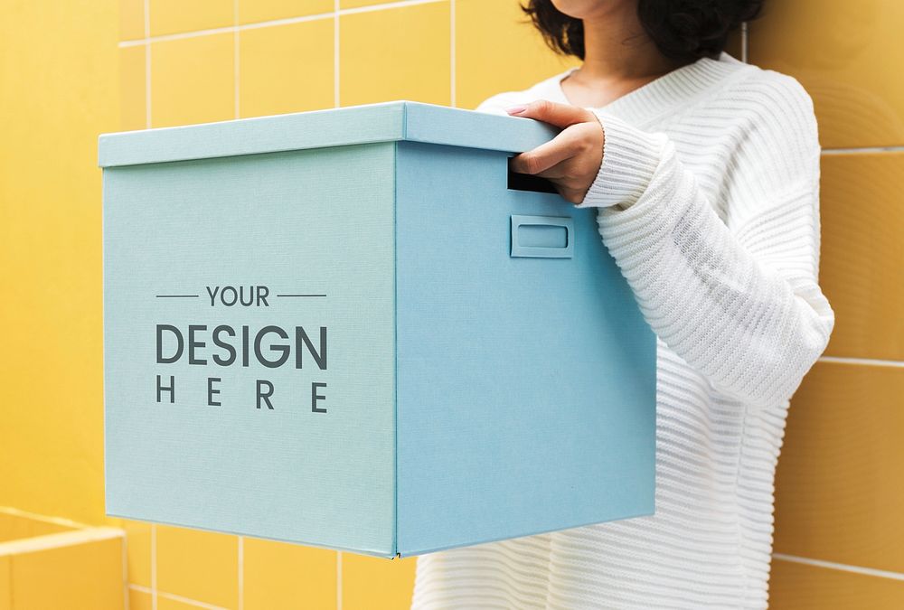 Mockup design space on paper box