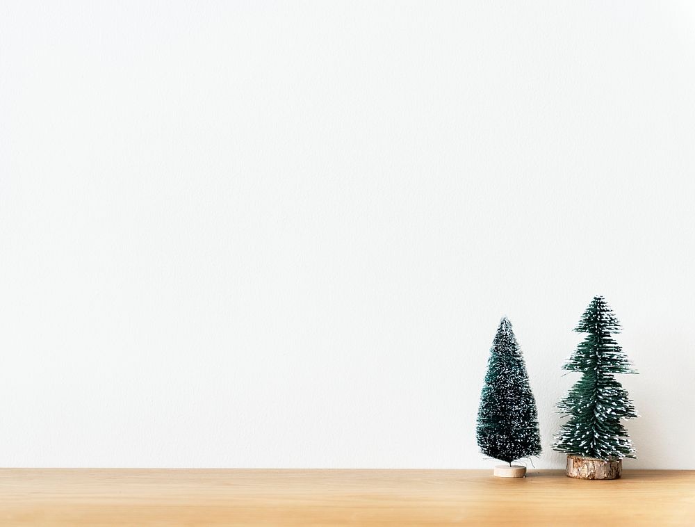 Christmas trees with design space background