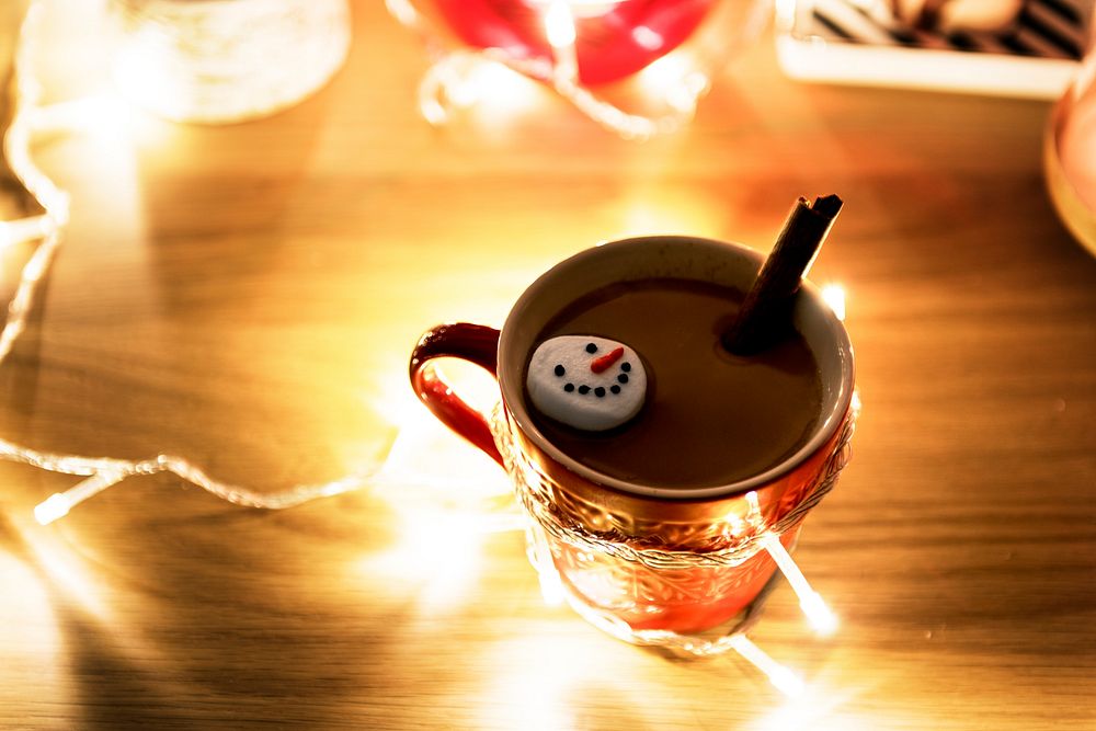 Closeup of Christmas hot drink