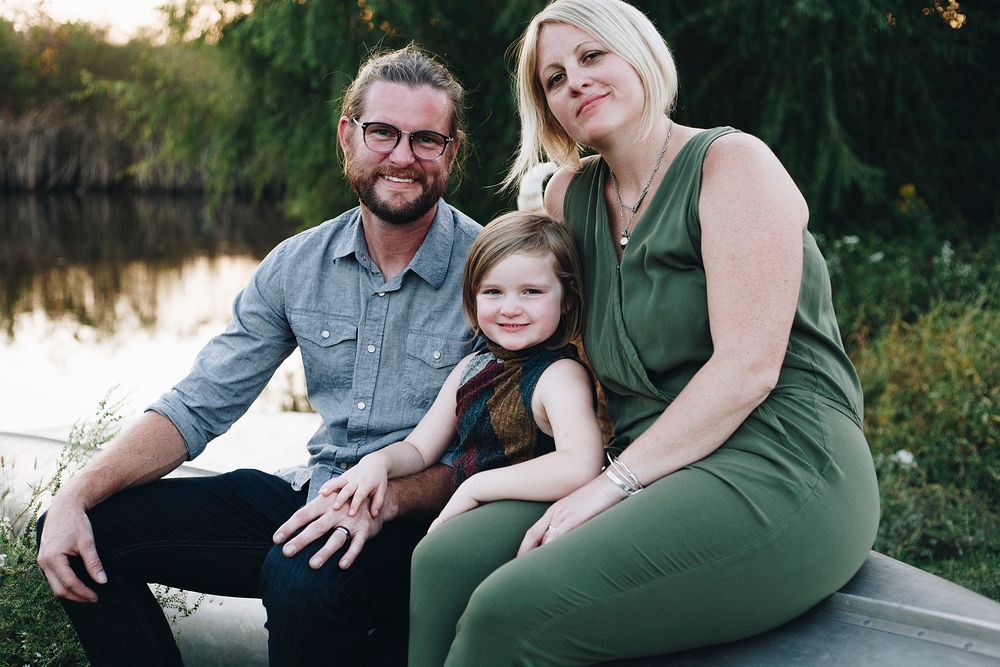 Portrait of a happy caucasian family