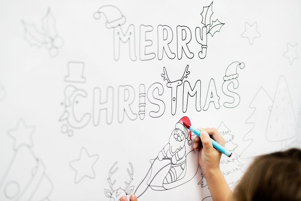 Merry Christmas Drawing | Santa Claus Drawing | How To Draw Santa Claus |  Christmas Tree Drawing - YouTube