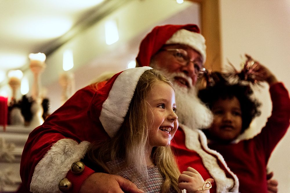 Santa claus and kids