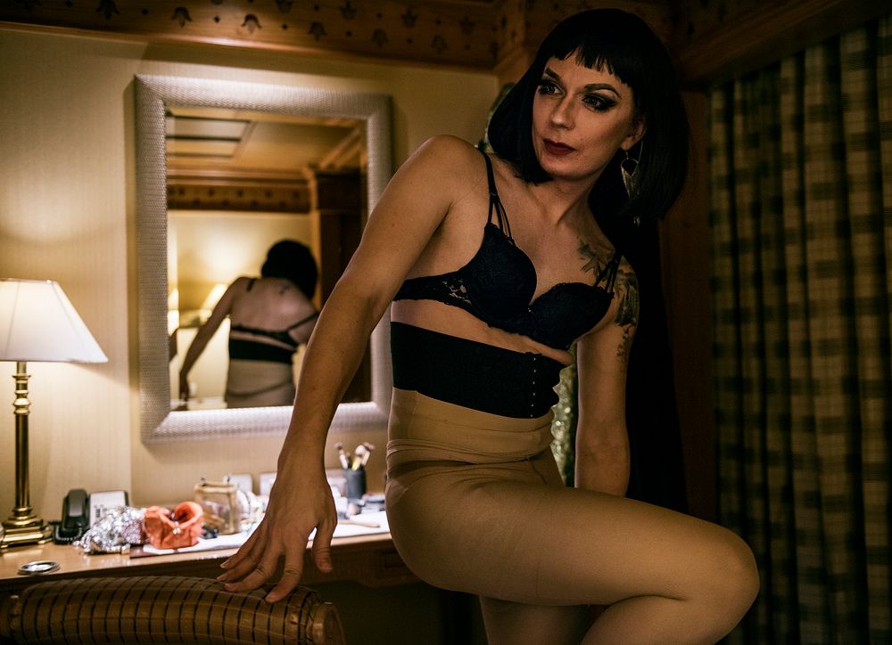 Contemporary photoshoot of a transgender woman