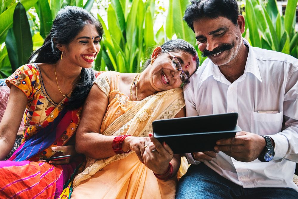 A happy Indian family