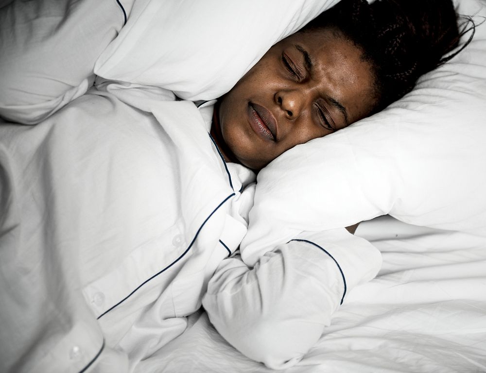 A woman with problem sleeping