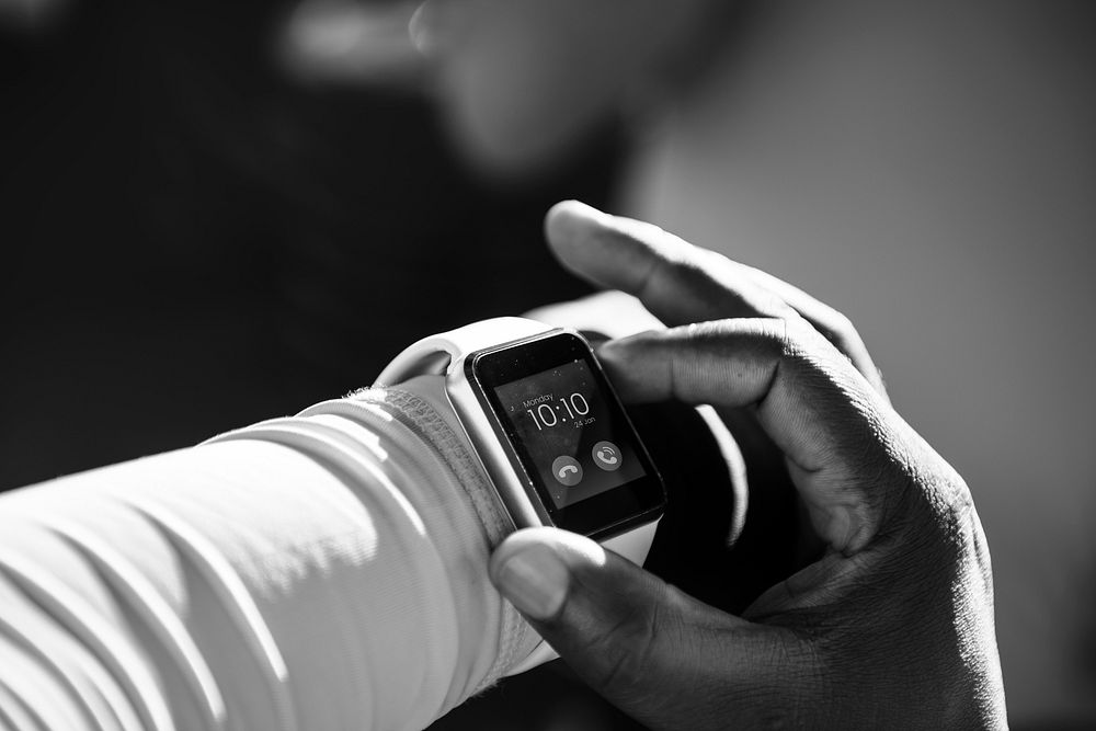 Closeup of smartwatch on a wrist