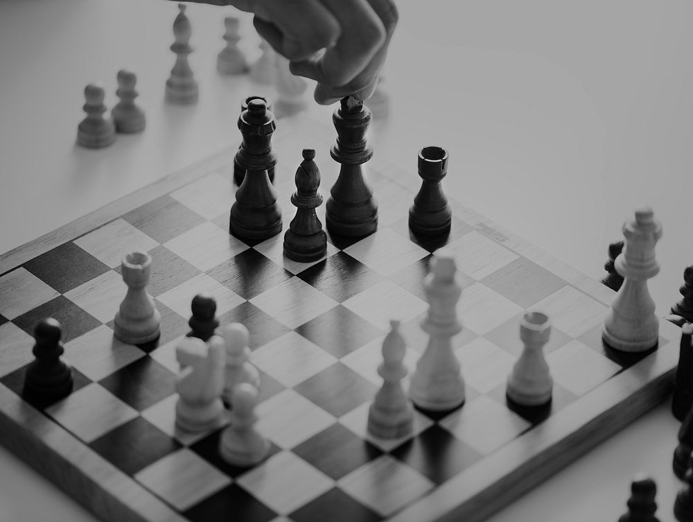 Chess game business strategy concept