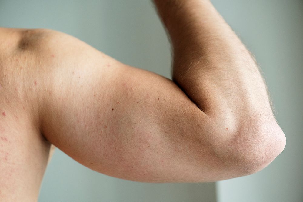 Closeup of an arm of a man