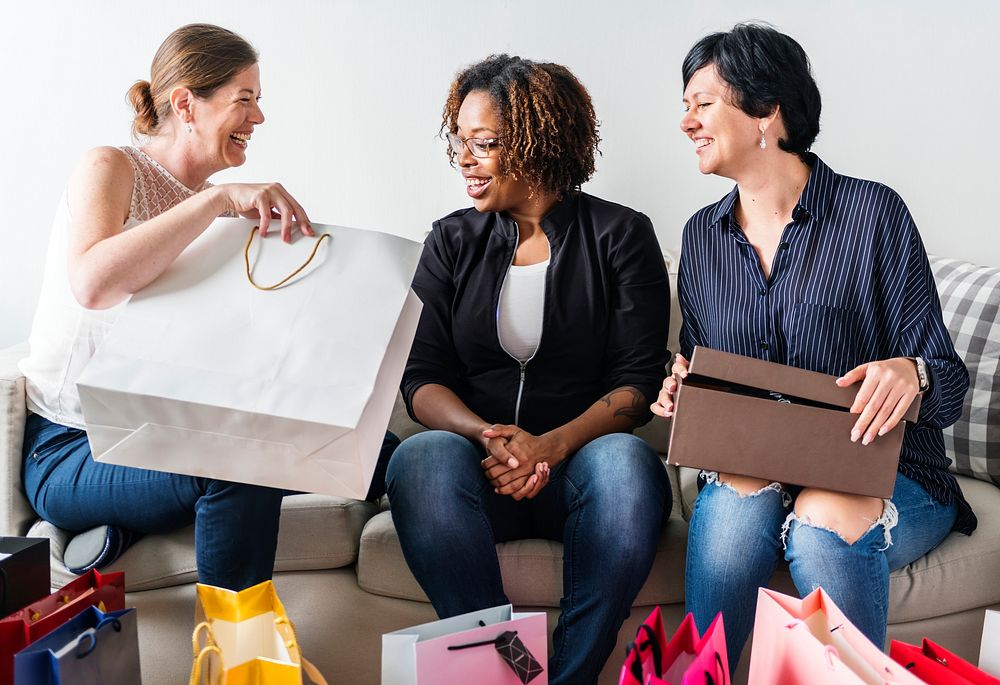 Women enjoy shopping