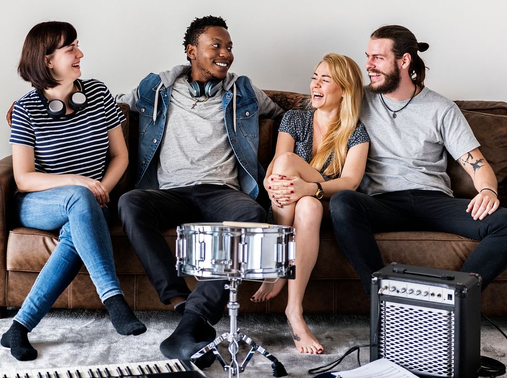 People together enjoying music