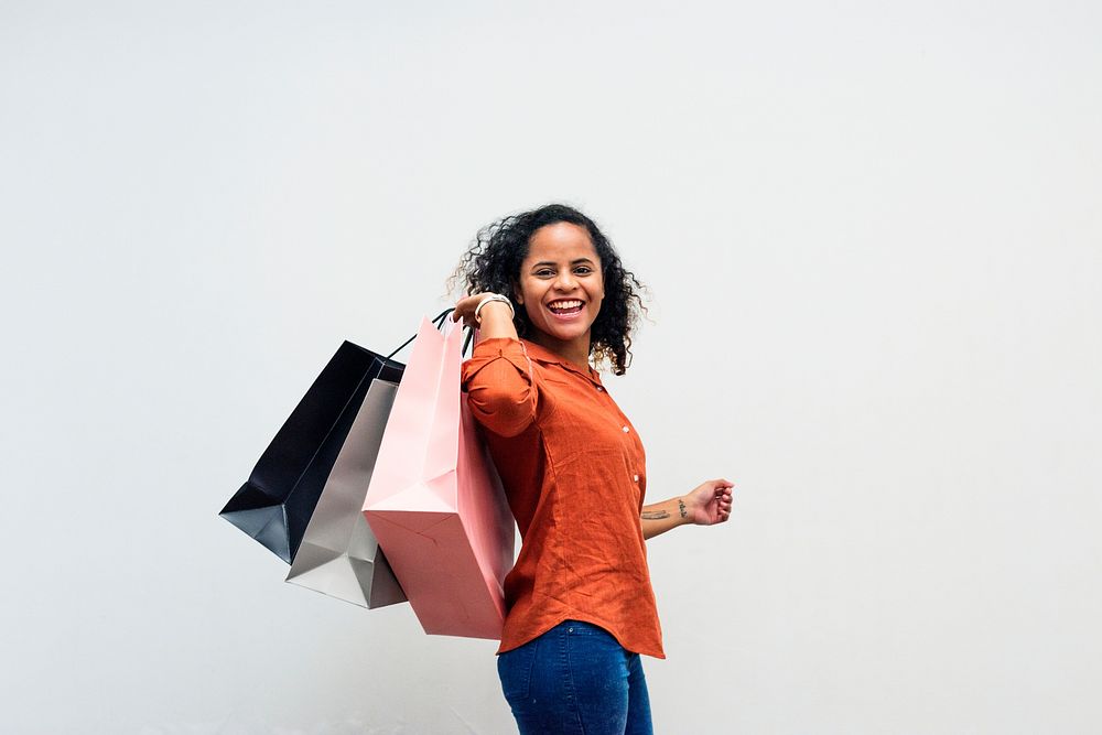 Woman enjoy shopping on the weekend