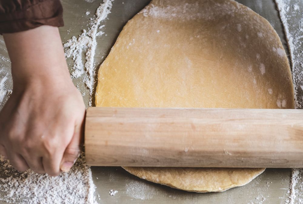 Kneading a dough photography recipe idea