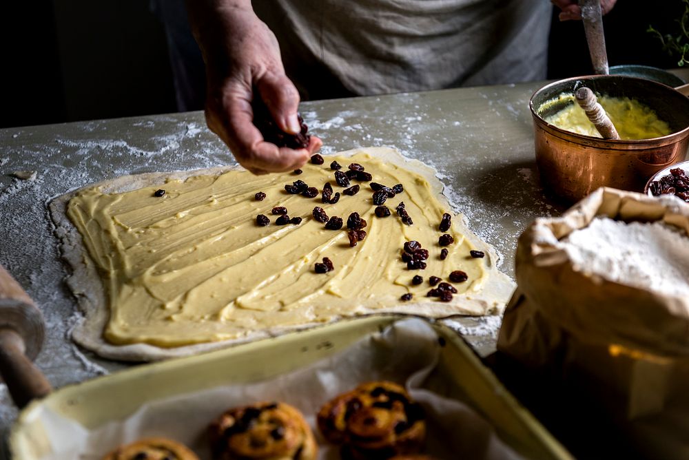 Homemade Danish pastry food photography recipe