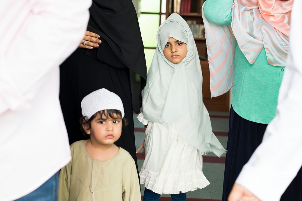 Muslim kids at the mosque