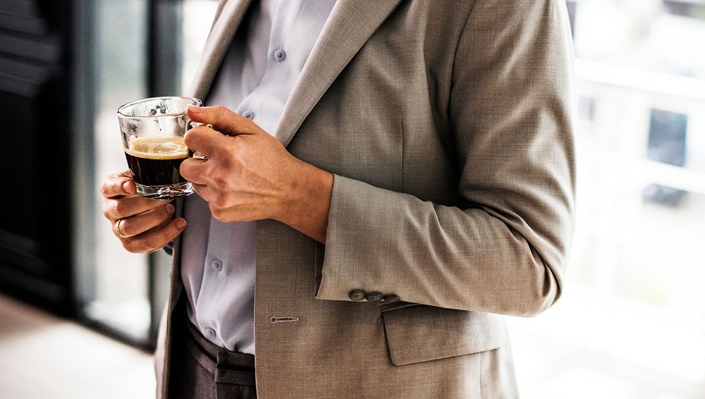 Businesswoman having a cup of coffee